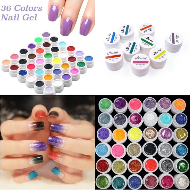 FUNMIX Nagellack Nail Art Pigment Set, 36 Farben, Schimmernd, Unisex - Bild 1