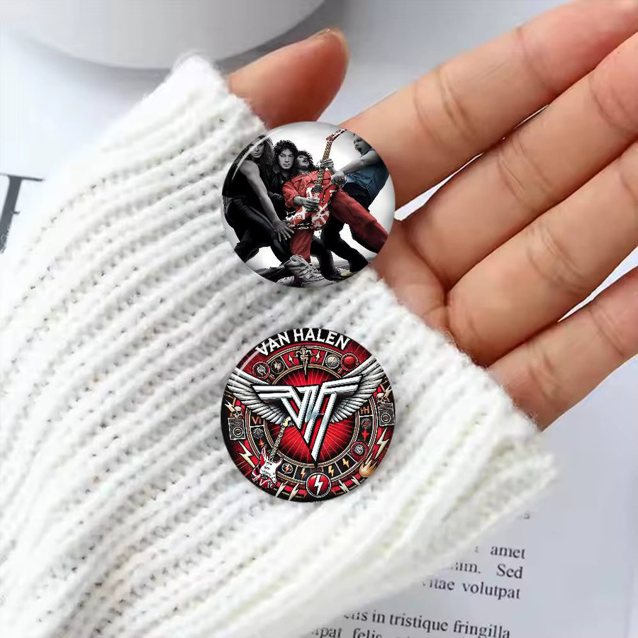 Van Halen Button Pin, Anime, Unisex - Bild 3
