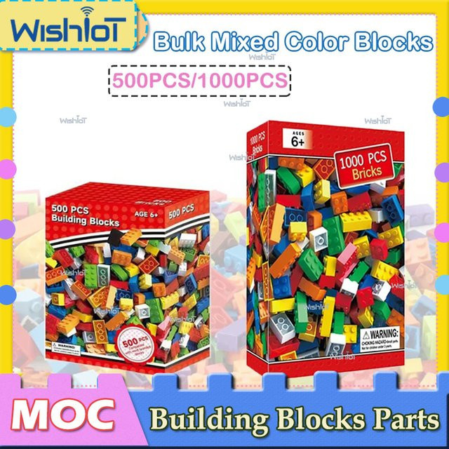 Wishiot Mini Bricks Nachfüllpack mit 500 bunten Bausteinen für kreative DIY-Montage als pädagogisches Spielzeug für Kinder - Bild 1
