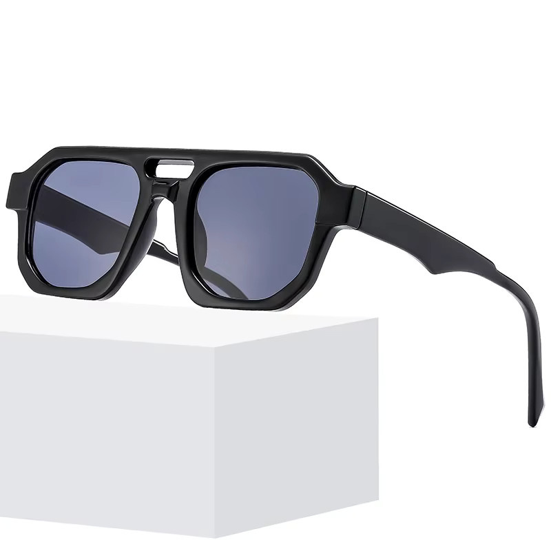 BYLEN Sonnenbrille Aviator, Vollrand, Kunststoff, Black, Unisex - Bild 4