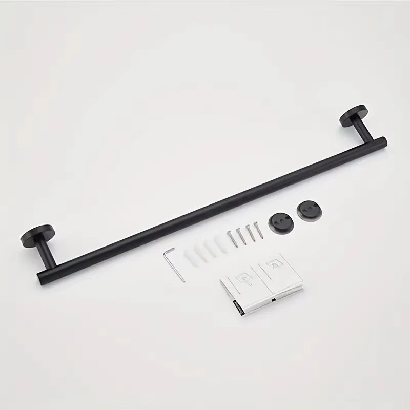 YANKE Handtuchhalter aus Edelstahl für die Wandmontage, Breite: 60 cm, Farben: Silber oder Schwarz - Bild 2
