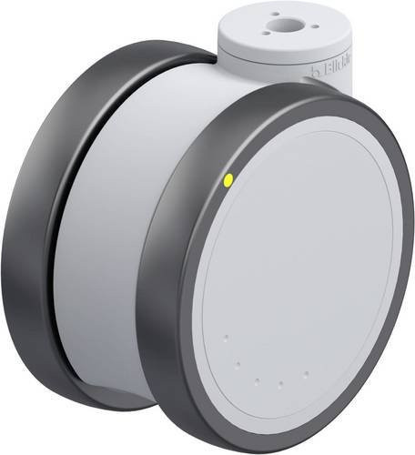 Blickle Kunststoff-Doppelrolle LKDG-PATH 125K-ELS in Grau und Silber mit Rad-Durchmesser 125 mm und einer Tragfähigkeit von max. 125 kg - Bild 1