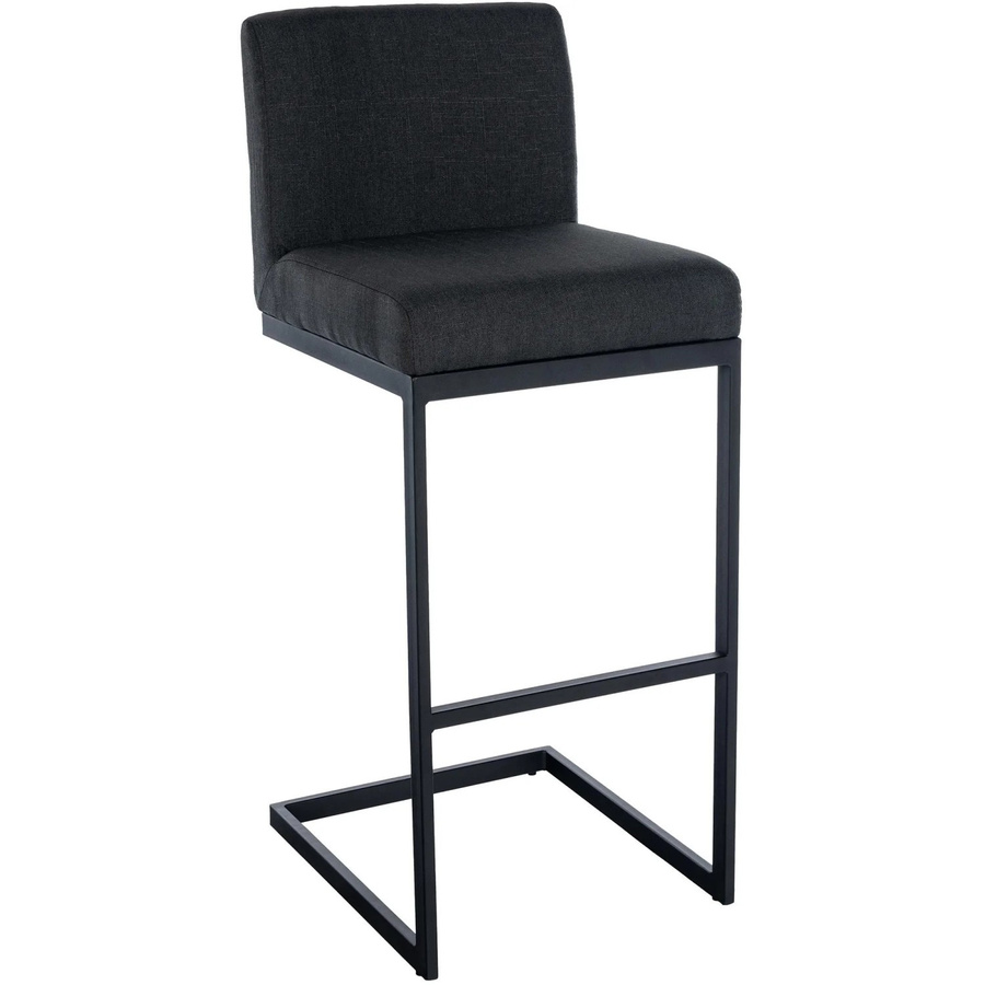 DELUKE Barhocker GANOR Barstuhl mit Lehne in Dunkelgrau, B/T/H: 43 x 53 x 104 cm - Bild 2