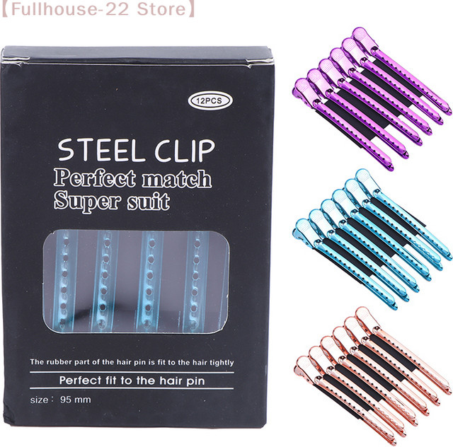 MAX-22 Haarspangen-Set, 12-teilig, Entenschnabel-Haarspangen, Metall, Unisex - Bild 1