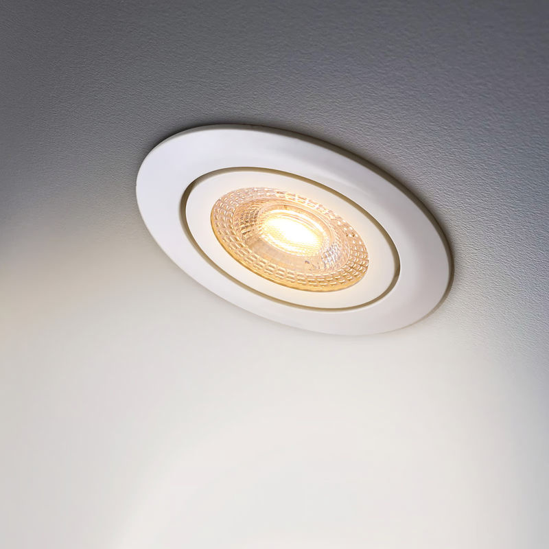 mONZANA LED Einbauleuchte Krog 6er-Set Weiß mit Leuchtmittel und verstellbarem Reflektor - Bild 5