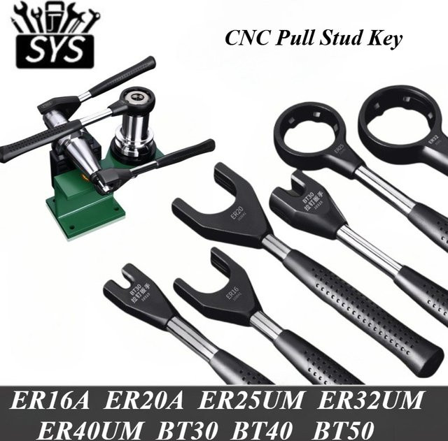 SYS CNC Hochwertiger Schraubenschlüssel für ER16 ER20 ER25 ER32 ER40 BT30 BT40 BT50 Zugbolzenschlüssel und Zugnagelschlüssel - Bild 1