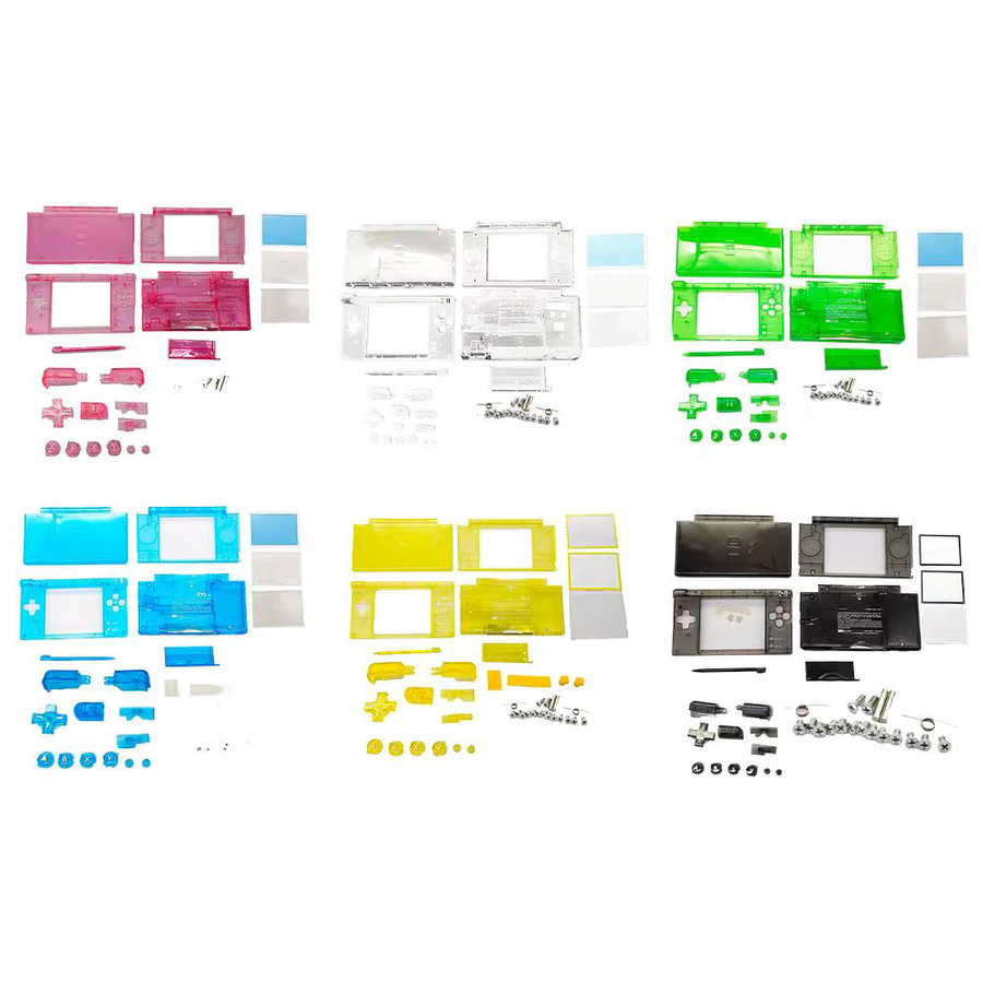 Ersatzgehäuse-Kit für Nintendo DS Lite Konsole mit Tasten, Schrauben und Zubehör in Weiß und Multicolour - Bild 5