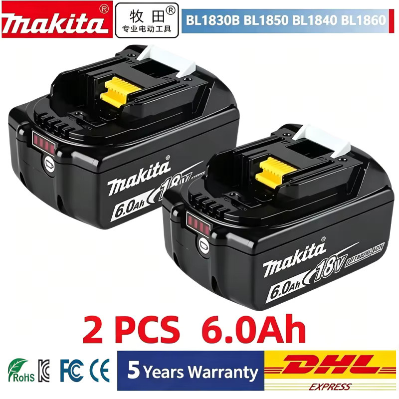 Original Makita 18V Akku 6,0Ah BL1860B in Schwarz - Bild 8