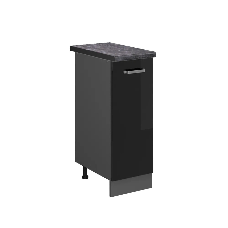Vicco Apothekerschrank R-Line Schwarz Hochglanz Anthrazit B/T/H: 30 x 60 x 81,6 cm - Bild 2