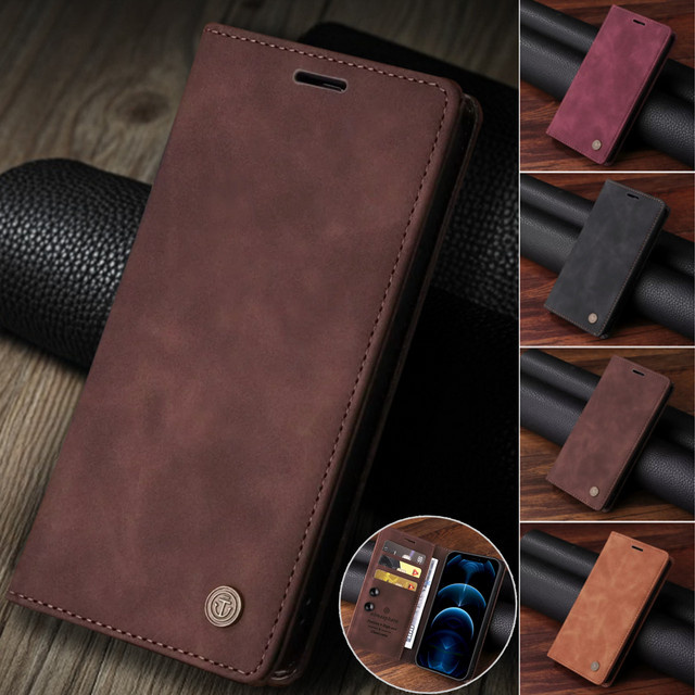 Leder Brieftasche Flip Buch Abdeckung für Samsung Galaxy A16 A36 A56 A15 A05S A55 A14 A24 A35 A54 A13 A23 A33 A53 A52 A32 A22 A12 in Schwarz - Bild 1