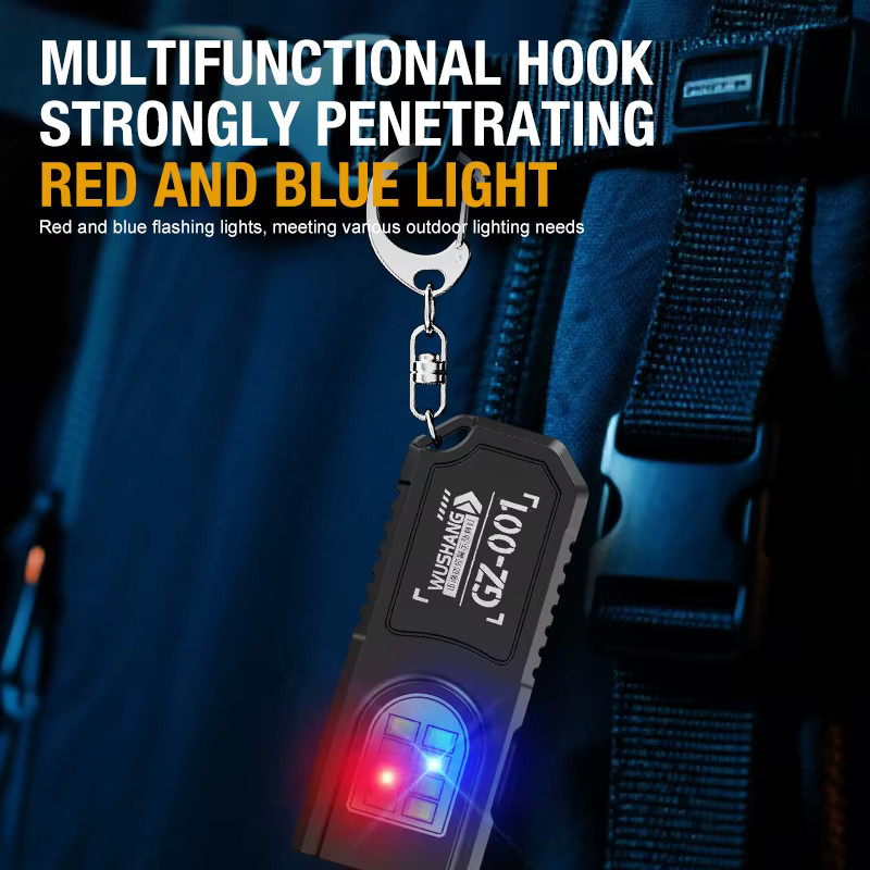 BALDR USB-aufladbare LED COB Taschenlampe in Schwarz mit Stiftclip, Magnet und Schlüsselanhänger - Bild 5