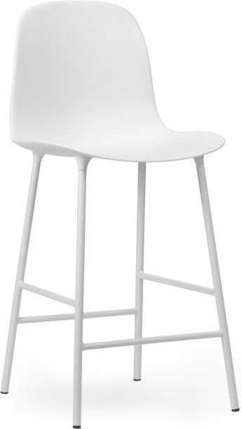 Normann Copenhagen Form Barstuhl aus Stahl in Weiß - Bild 1