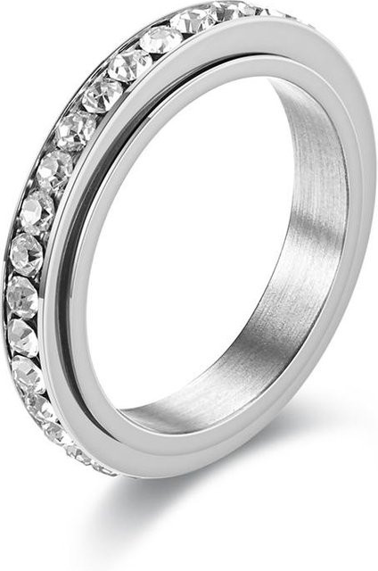 Partnerringe Edelstahl, Zirkonia, Weiß, Unisex - Bild 1