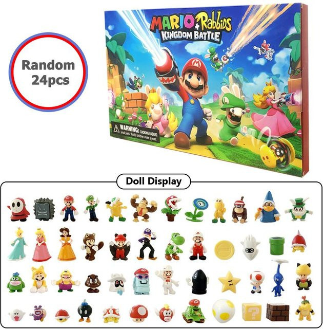 Fashnics Super Mario Adventskalender, Actionfigur, 24-teiliges Set, ab 3 Jahren - Bild 1