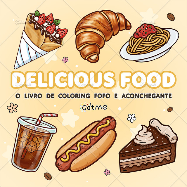 DELICIOUS FOOD Malbuch für Erwachsene, Cozy Spaces Coloring - Bild 1