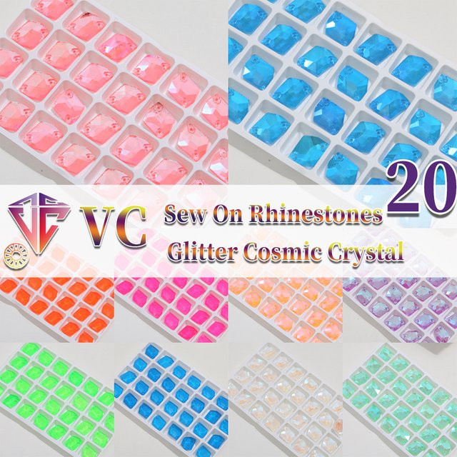 Selbstklebende Neon-Strass-Kristalle in Multicolour für Kleider und Näharbeiten - Bild 1