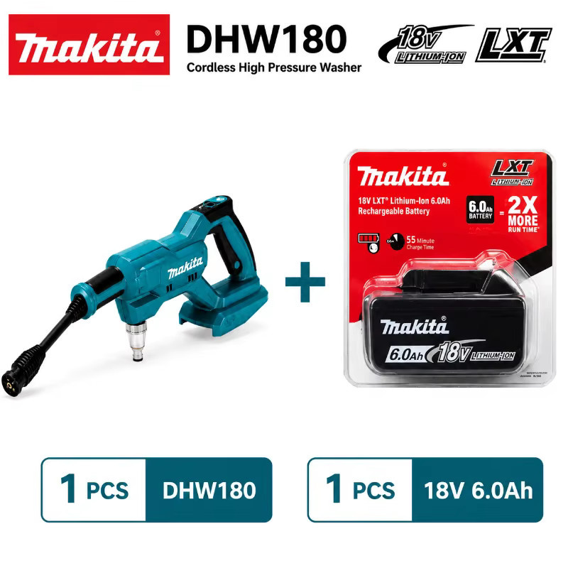 Makita DHW180 Tragbarer Hochdruckreiniger Kabellos 18V Akku-Reiniger in Petrol - Bild 7