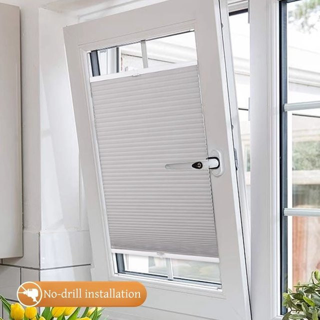 Wasserdichte Sunroad Vorhänge aus Polyester in individuellen Farben für nach innen öffnende und neigbare Fenster ohne Bohren - Bild 1