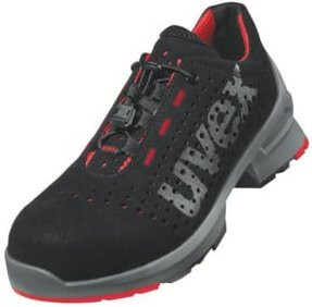 Uvex Halbschuhe S1 Sicherheitsschuhe Schwarz Rot Größe 46 Weite 12 - Bild 1