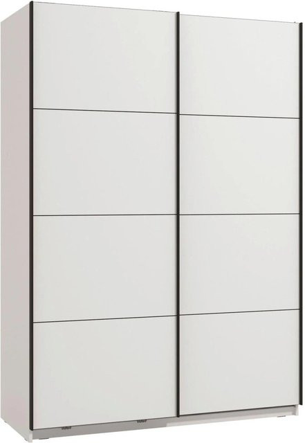 Mömax Schwebetürenschrank Gard in Weiß, modern und matt, B/T/H: 146 x 61 x 217 cm - Bild 1