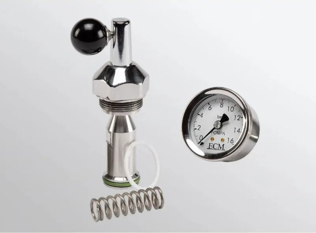 ECM Flow Control Ventil für E61 Halbautomatische Einzelkopf-Kaffeemaschinen in Silber zur variablen Drucksteuerung - Bild 1