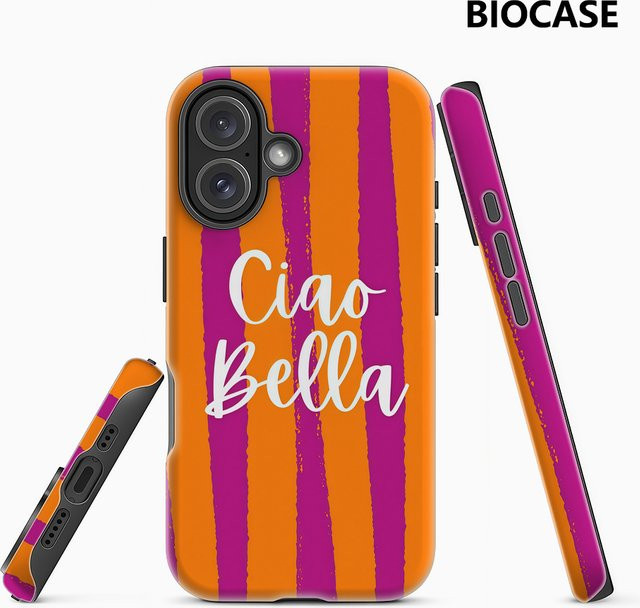 Potdemiel Ciao Stripes Magnetische Handyhülle für iPhone 17 16 15 14 13 Pro Max Plus, Robuste Einzel- und Doppelschicht-Schutzhülle, Multicolour - Bild 1
