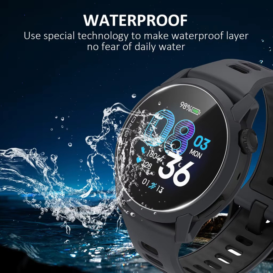 Coros Displayschutz Glas, transparent, Smartwatch-Zubehör - Bild 4