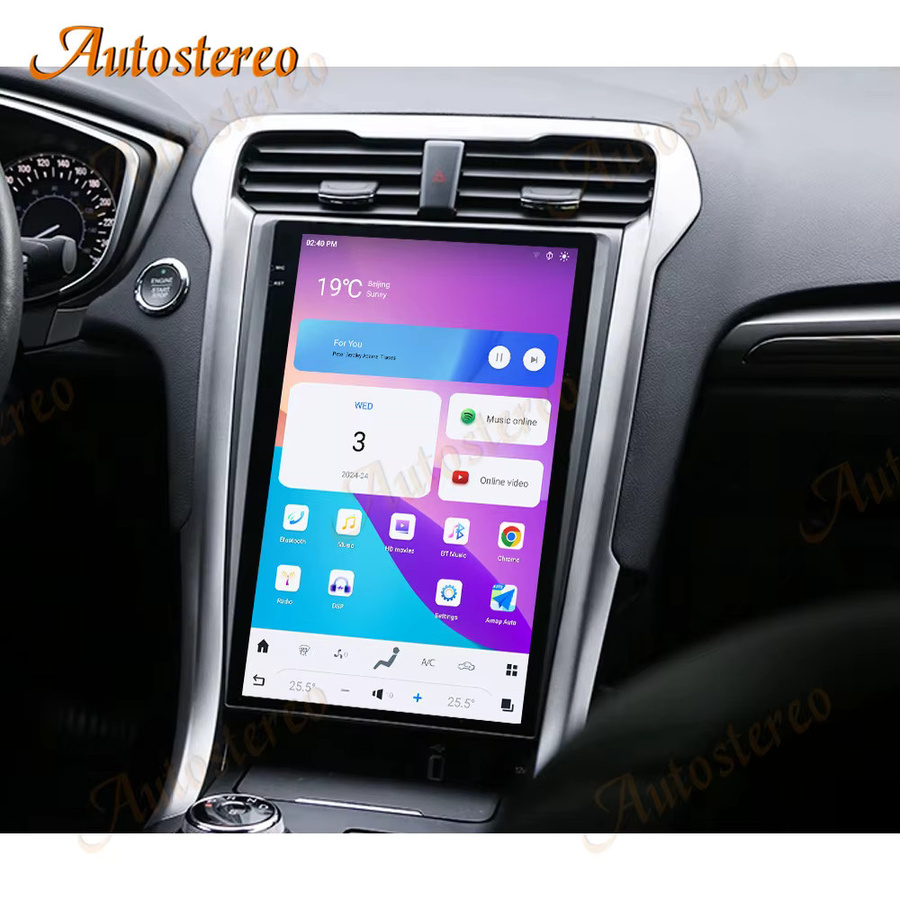 ZWNAV Android 13 Multimedia Autoradio mit 14,4 Zoll Display und GPS Navigation für Ford Fusion MK5 Mondeo 2013-2021 in Schwarz - Bild 2