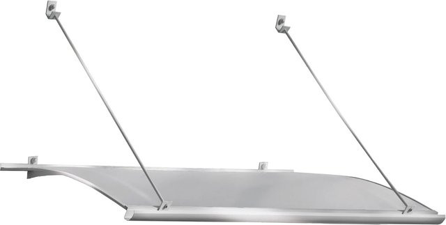 Roro Vordach V151 aus Edelstahl und Stegglas in Silber, B/T/H: 140 x 83 x 67 cm - Bild 1