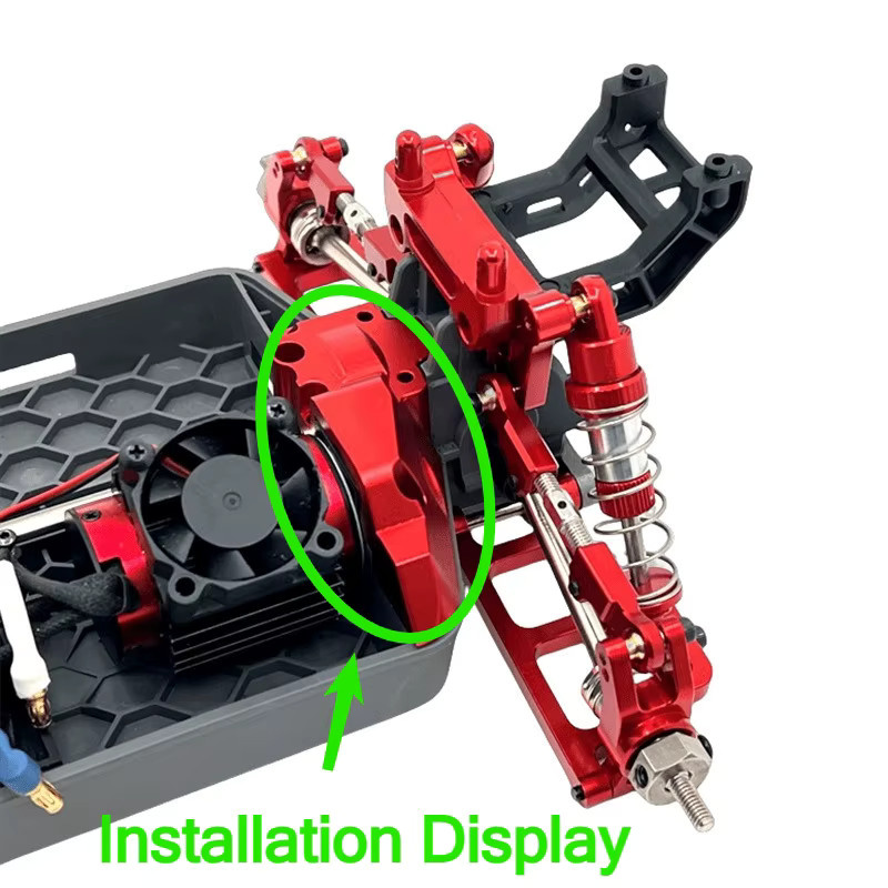 MJX RC-Car-Metall-Upgrade, hintere Getriebeabdeckung, Getriebegehäuseabdeckung, 1:14 - Bild 3