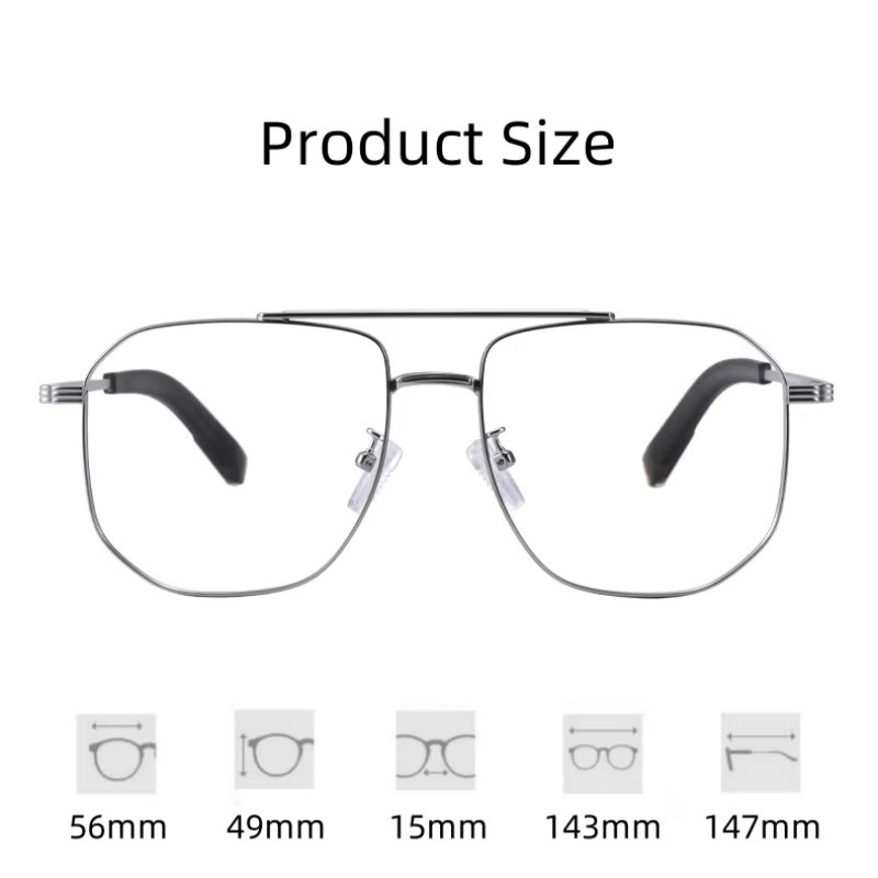 FIRADA 0942-C Korrektionsbrille, Titan, Vollrand, Herren - Bild 2