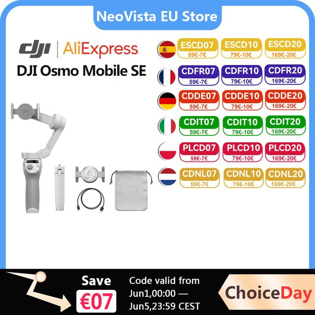 DJI Osmo Mobile SE Handheld Gimbal mit ActiveTrack und magnetischem Design in Grau - Bild 2