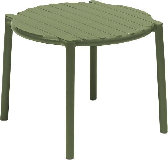 Nardi Doga Tisch in Grün, runder Gartentisch aus wetterfestem Kunststoff, stapelbar und UV-beständig - Bild 1