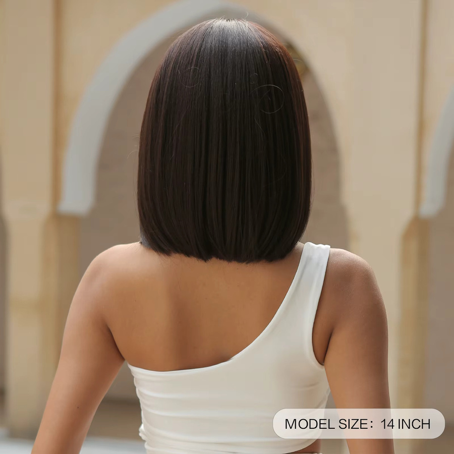 HAIRCUBE Perücke, kurzer Bob, schwarz, Synthetik, Damen - Bild 2