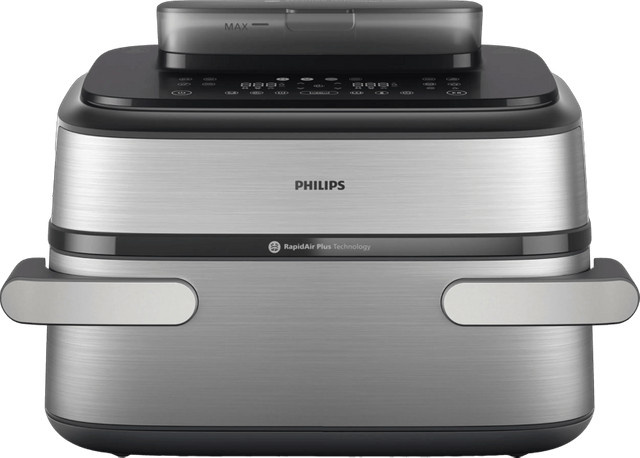 Philips Airfryer 5000 Serie Megabasket NA565/02 Heißluftfritteuse in Silber aus Edelstahl - Bild 1