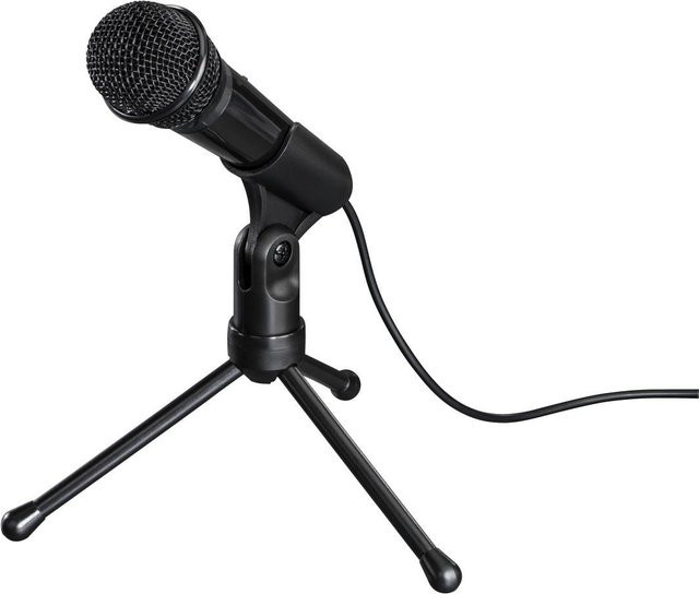 Hama Mikrofon MIC-P35 Allround Condenser in Schwarz mit 3,5-mm-Klinkenanschluss für PC und Notebook - Bild 1