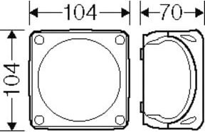 Hensel Kabelabzweigkasten 0404 B, 3phasig, 1,5-4qmm, WP, Kunststoff, B/T/H: 10,4 x 10,4 x 7,0 cm - Bild 1