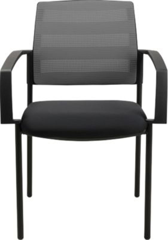 Schäfer Shop Select Besucherstuhl SSI PROLINE MEETING 10, 2er-Set, grau, mit Armlehnen, Netzrücken und gepolstertem Sitz, stapelbar - Bild 2