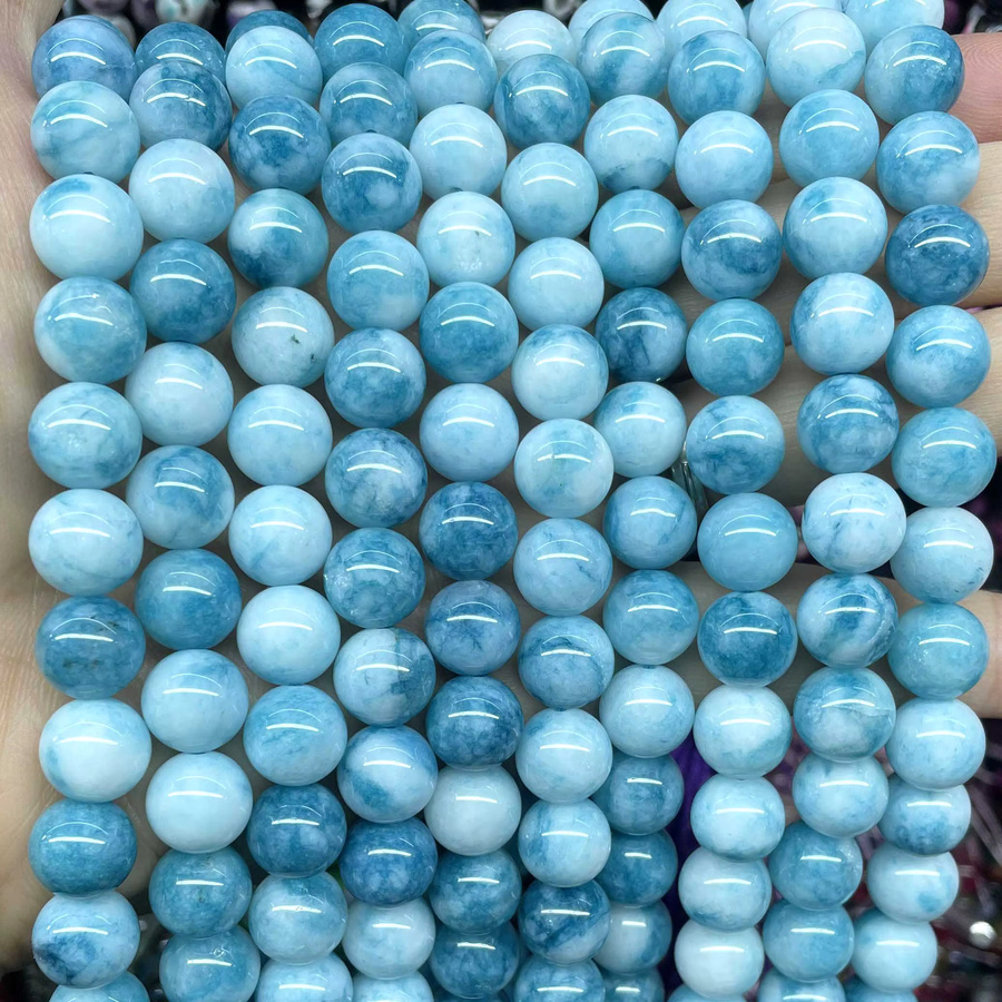 Perlen Larimar, Chalcedon, Bunt, Unisex - Bild 2