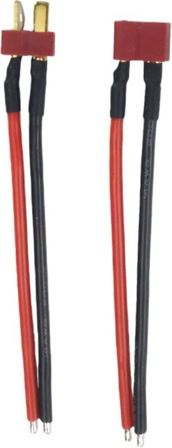 T-Stecker Männlich/Weiblich mit 100mm 14AWG Silikonkabel in Rot für RC-Akku, ESC und FPV-Drohne - Bild 1