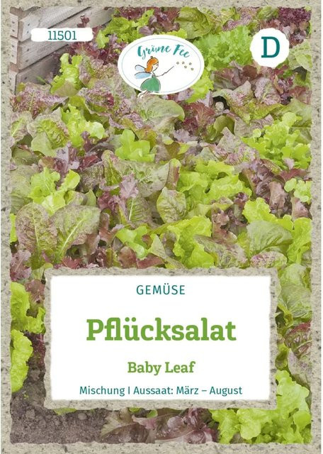 Grüne Fee Pflücksalat Baby Leaf Saatgut - Bild 1