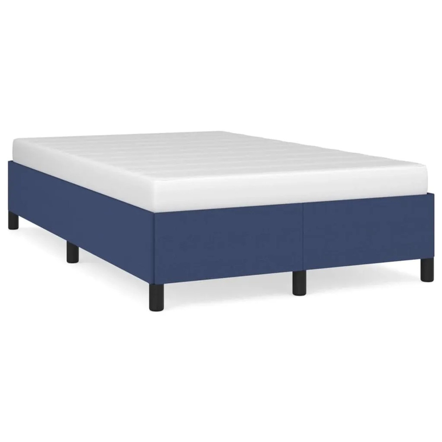 vidaXL Bettgestell aus Stoff in Blau mit gepolstertem Rahmen, B/T/H: 120 x 200 x 35 cm - Bild 2