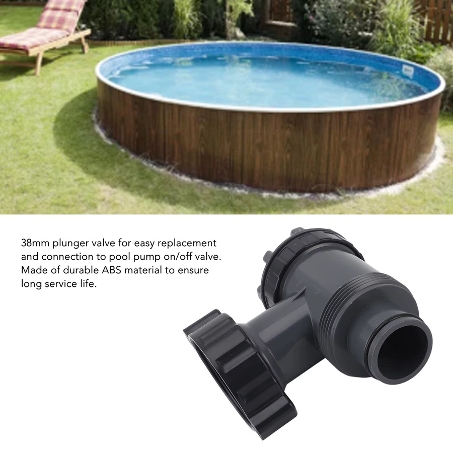 Anti-Verstopfungs Kolbenventil für Schwimmbäder aus ABS Kunststoff, Durchmesser: 38 mm - Bild 3