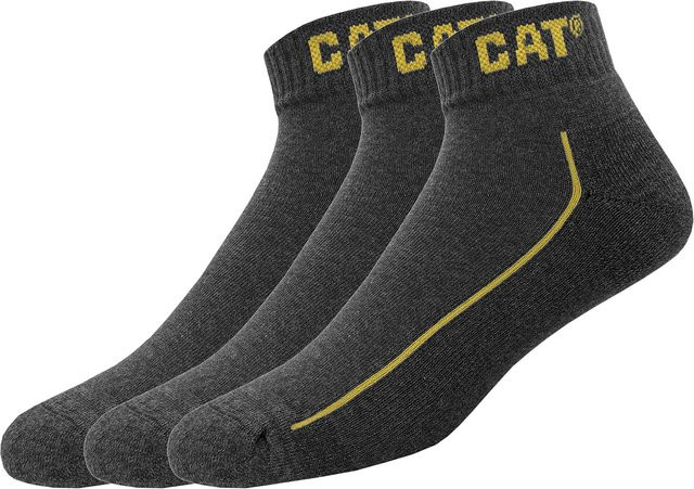 CATERPILLAR Herren Arbeitssocken Kurzschaft, 3 Paar, Anthrazit, Schwarz, Grau, Größe 43-46 - Bild 1