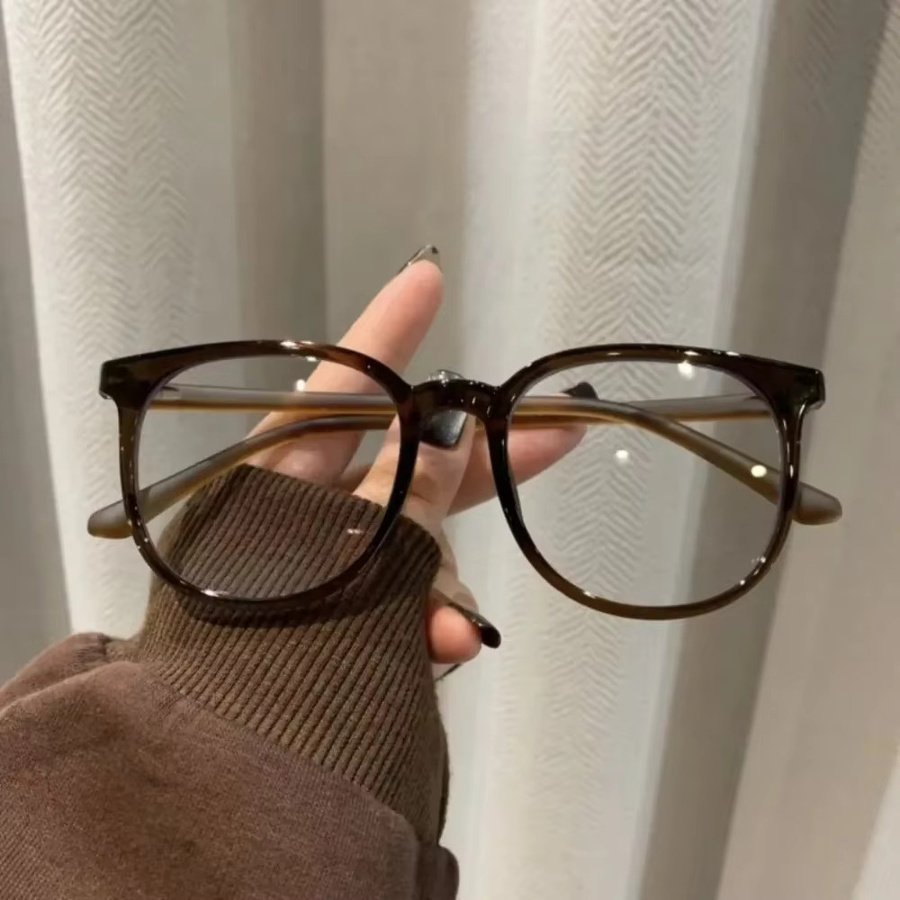 DIXSG Korrektionsbrille, Vollrand, Round, Kunststoff, braun, Unisex - Bild 2