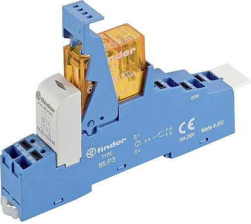Finder Koppelrelais 48.P3.8.110.0060 Blau 110 V/AC 10A 1 Wechsler - Bild 1