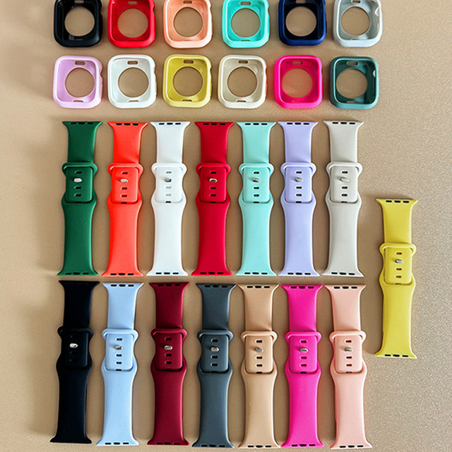 Silikonarmband mit Silikonhülle für Apple Watch, Unisex - Bild 1