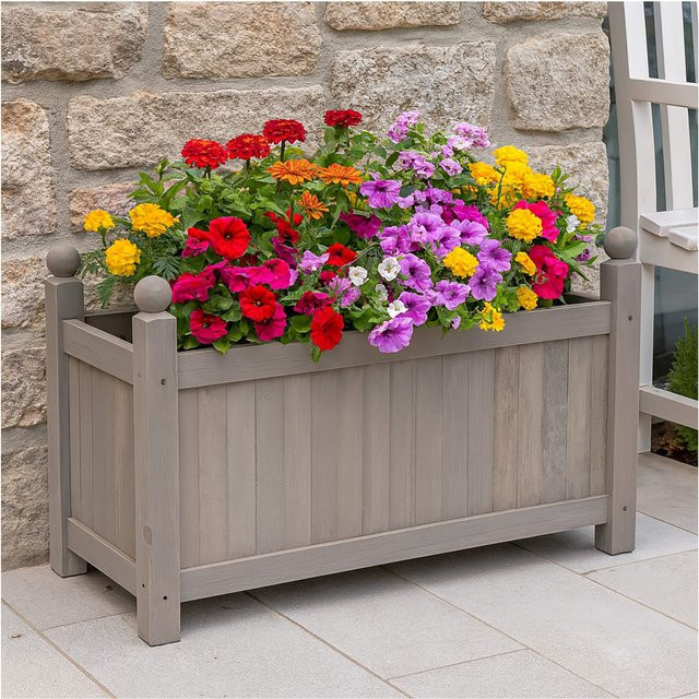 HTI-Living Blumenkasten Heidi Grau B: 70 cm, H: 30 cm, T: 30 cm - Bild 1