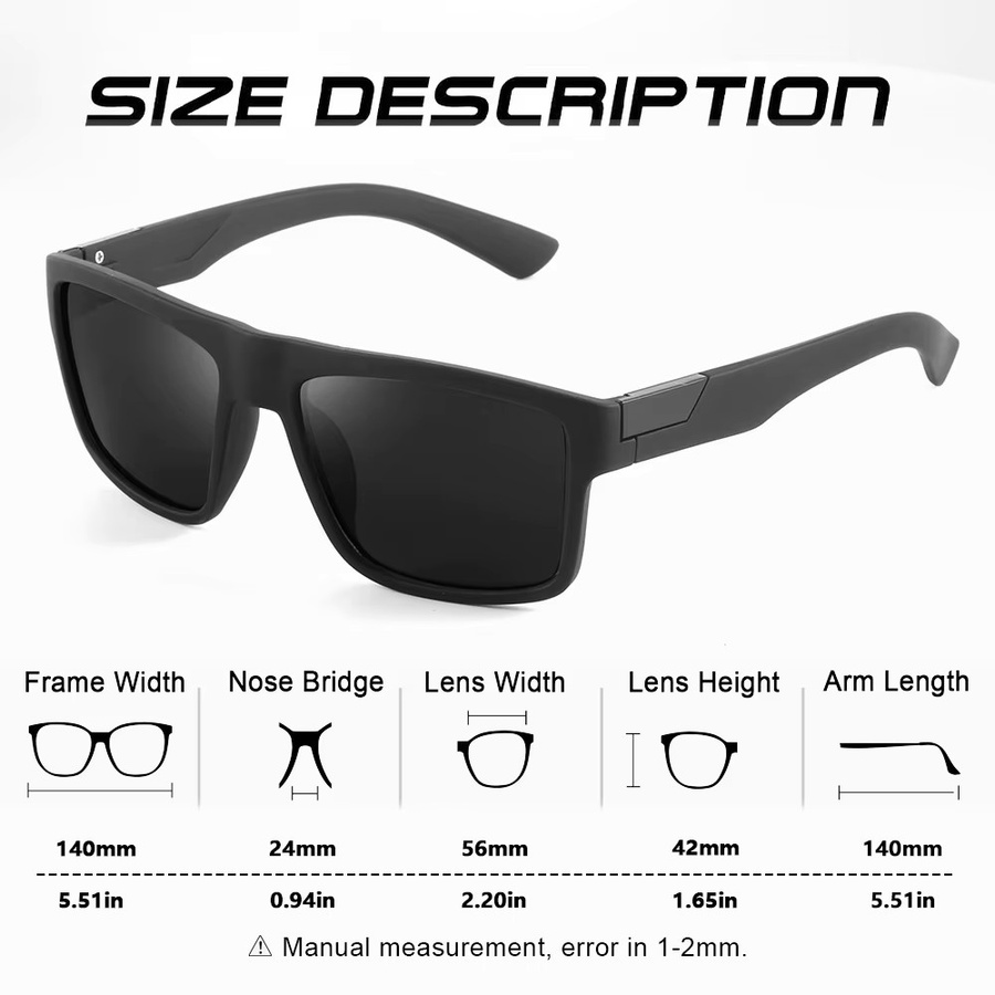 CRIXALIS Sonnenbrille, Vollrand, Quadrat, Herren, Schwarz, Kunststoff - Bild 3