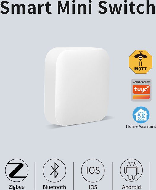 LINCUKOO Intelligenter Mini-Schalter ZigBee Szenenschalter für Hausautomation in Weiß, unterstützt Tuya und Home Assistant - Bild 1